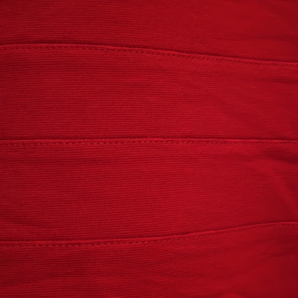 Express Red Bandage Pencil Skirt - Picture 2 of 4